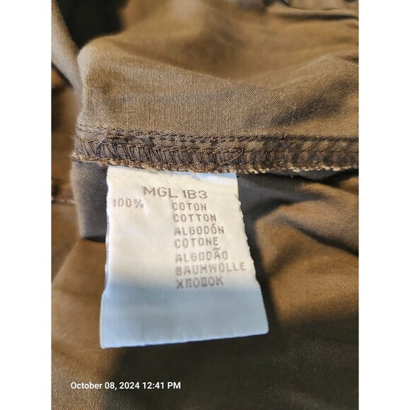 Hooded Utility Vest Women's size Medium Olive Brown Naf Naf 100% Cotton - Picture 7 of 7